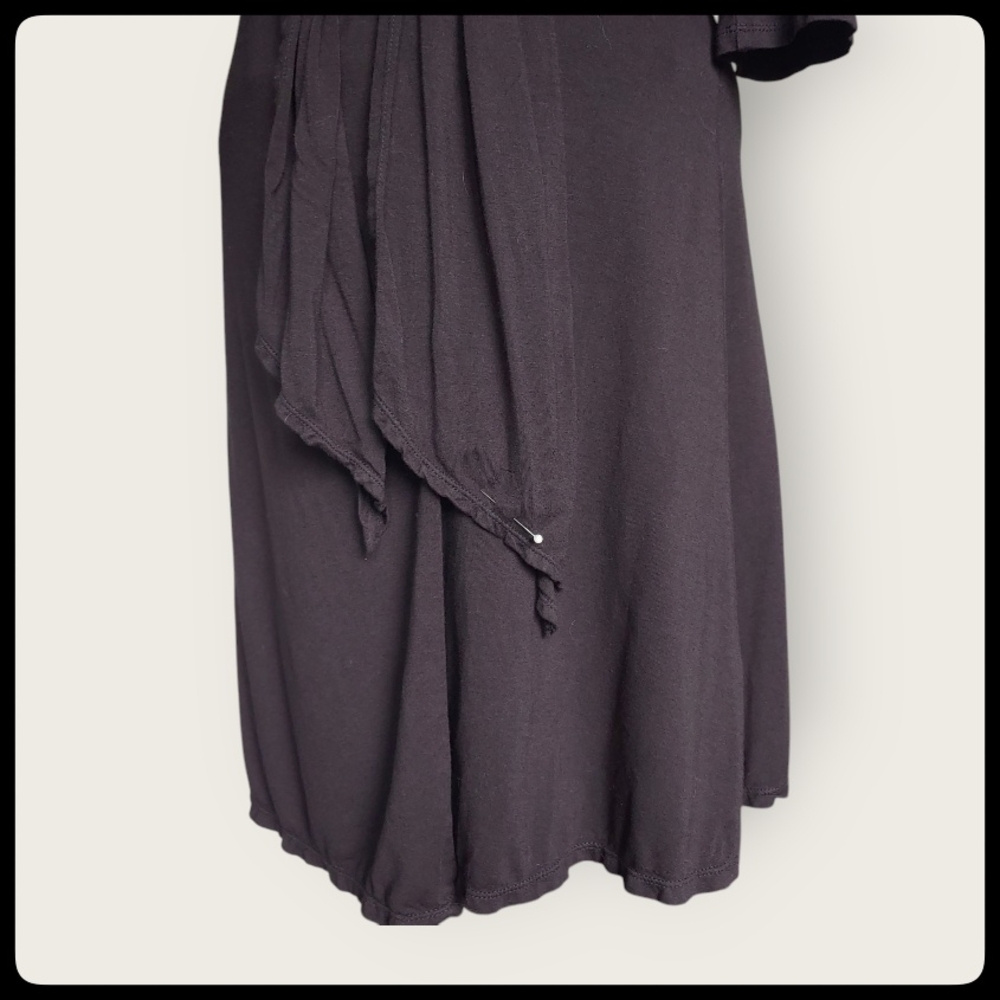 Max Studio Black Wrap Robe Dress - Picture 8 of 9